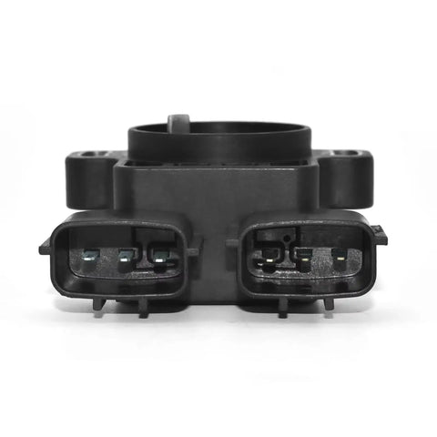 Premium Throttle Position Sensor For Infiniti I30 Auto Designed To Be Tough As Nails Heat And Corrosion Resistant Knocked Out The Check Engine Light Perfect Drop In Swap OEM A22658E03 back view with dual connector ports.