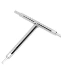 Essential T Handle Hex Wrench Set With 4mm 5mm And 6mm Sizes Made Of Heat Treated Steel For Motorcycle Bike Car Repair Auto Mechanic Work And DIY Home Maintenance Projects That You Gotta Have In Your Garage, chrome finish