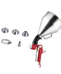 Straight Up Professional Paint Sprayer With Rock Solid Aluminum Tank And Elbow Style Design featuring sprayer and interchangeable nozzles.