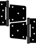 3.5 Inch Heavy Duty Gate Hinges Tough As Nails Extra Thick Black Shed Barn Door Hinges For Wooden Fences Yard Gate Vinyl Fence Gate Garage Indoor Outdoor 2 Pack Corrosion Resistant Anti Rust, black iron hinges
