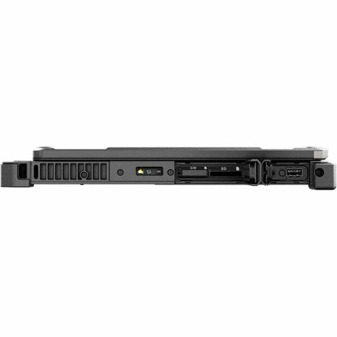 Hella Tough Rugged Laptop Featuring 10th Gen Intel Core I5 Up To 42 Ghz 133 Inch Full Hd Touchscreen 16 Gb Ram 256 Gb Ssd Ip66 Waterproof Build Shoots Straight In Rough Sites Running Windows 11 Pro Refurbished Workstation side view showing ports and card reader.