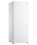 No Sweat Storage Upright Convertible Freezer Fridge With Seven Point Zero Cubic Feet Capacity In Clean White build, front view.