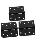 Premium Black Matte Indoor Door Hinges For Interior Wood Doors Stainless Steel Inside Hardware Set Of Three in a close view.