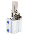 Double Acting Pneumatic Air Cylinder Clamp Arm Lever for Industrial Automation Equipment with Aluminum Body, M5x0.8 Connection