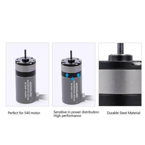 1/3 Planetary Gear Reduction Unit For 540 Motor RC Cars Metal Gearbox, close-up showing durable steel material and motor fit