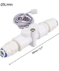 1/4 Inch Quick Connect Hall Effect Water Flow Switch Flow Meter Counter 1 To 25 Liters Per Minute with 94mm length