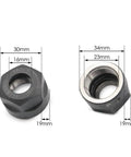 One Pc Er20a Collet Clamping Nut Built Tough For Smooth As Silk High Speed Milling And Cnc Engraving Tools With Balanced Black Finish To Crush Vibration And Secure Precision Work Dead On, showing detailed dimensions.