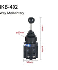 30mm Rod End Bearing Kit With Monolever 4 Way Joystick Switches Featuring Self Locking Latching Reset Momentary Toggle Cross Rocker 4NO For Rugged Heavy Duty High Load Capacity Applications, HKB-402 4-way momentary switch