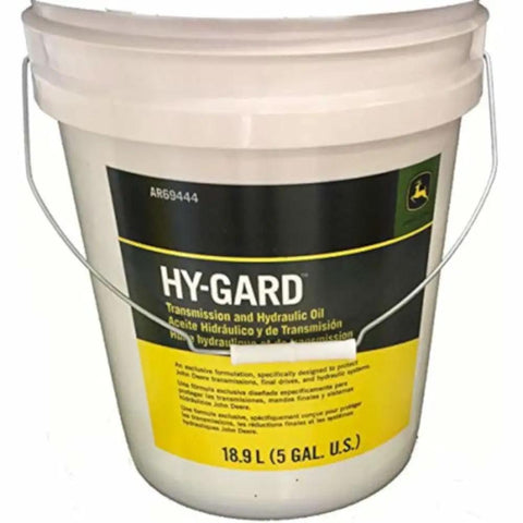 HyGard Transmission and Hydraulic Oil 5 Gallon Bucket AR69444 Beefy Lubricant for tractors and heavy equipment front view