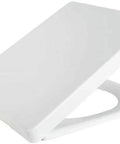 Heavy Duty Square Toilet Seat Offering Dead Smooth Soft Close Lid Alongside Zero Drama Quick Release Hinges For Fresh Bathroom Makeovers Durable Eco Resin Constructed In Bright White Finish