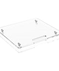 Smooth As Butter Sliding Tray For Coffee Maker With Silent Rubber Wheels Scratch Proof Base, clear, heavy duty utility pad.