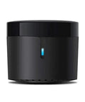 RM4 Mini Smart Infrared Remote Hub For 2.4GHz WiFi Control Lets You Power TV Air Conditioner Set Top Boxes And More Works With Alexa Google Assistant And IFTTT, featuring a sleek black design with a blue indicator light.