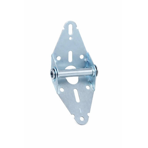 Rock Solid 14 Gauge Heavy Duty Galvanized Steel Garage Door Hinge Number One Replacement Hardware with zinc-coated finish.