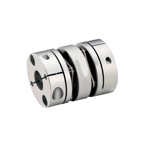 Badass Aluminum Flexible Double Disc Coupling Shaft With Rock Solid Alignment And Butter Smooth Rotation For CNC Router Machines Pro Tolerance D26 X 30 MM Quick Install showing the aluminum disc coupler.