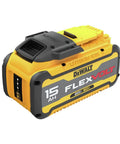 Beefy 15.0Ah FlexVolt Battery For 20V 60V 120V Tools, 3 LED Fuel Gauge, Cold Weather Ready To 0 Degrees, close-up view