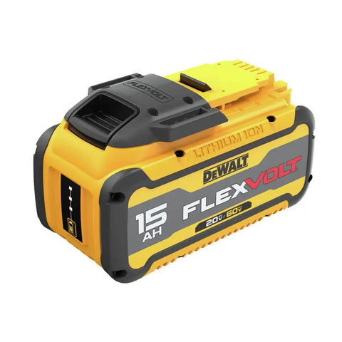 Beefy 15.0Ah FlexVolt Battery For 20V 60V 120V Tools, 3 LED Fuel Gauge, Cold Weather Ready To 0 Degrees, close-up view