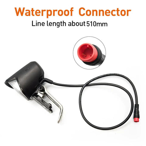 Bright LED Electric Bike Headlight For All Electric Bikes Waterproof Front Light 24V 36V 48V 60V Plug Compatible ABS