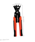 Badass Heavy Duty Wire Stripper And Crimper Pliers With Slick Bending Jaw Pro Grade Electrician Gear showing ergonomic grip and measurement.