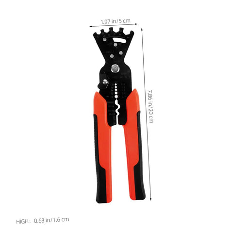 Badass Heavy Duty Wire Stripper And Crimper Pliers With Slick Bending Jaw Pro Grade Electrician Gear showing ergonomic grip and measurement.