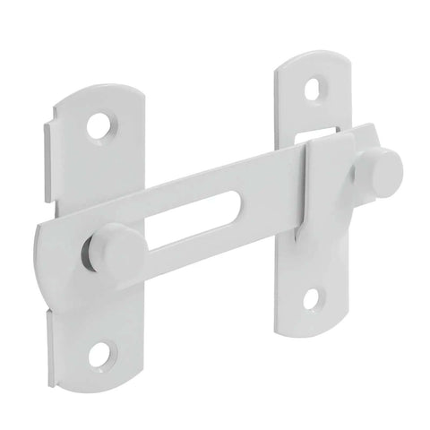 White Stainless Steel Barn Door Latch 3.93 x 2.75 Inch, Easy Install Bi-Fold Sliding Door Lock, Antique Gate Latch For Cabinet Closet Door