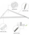 White Powder Coated Carbon Steel L Shaped Shelf Bracket For Floating Shelves Wall Mount Heavy Duty Wall Support with screws