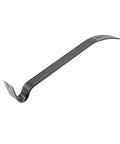 Fifteen Inch Flat Utility Pry Bar with nail puller and chisel ends for prying, scraping, lifting, and pulling heavy-duty carbon steel.