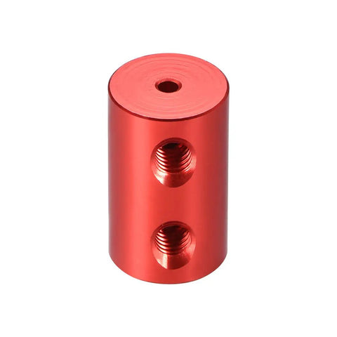 Red 2mm To 5mm Bore Rigid Coupling With Set Screw, 12mm Outer Diameter Aluminum Shaft Coupler, L20XD12 for 3D Printers