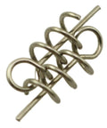 Spring Lock Crank Hook Pin for Soft Baits, 304 Stainless Steel Centering Twist Lock, close-up view of fishing gear component
