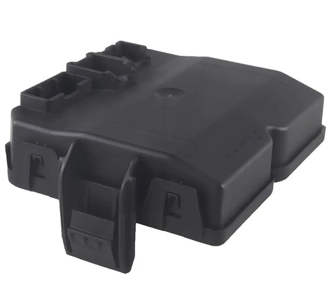 Rear Liftgate Control Module For Cadillac SRX 2010 2015 Direct Fit Plug And Play Replacement Part OEM Style Easy Install With Plastic Housing 16 Terminal Blade And Pin Built For Secure Fit And Reliable Performance. black plastic housing, angled view