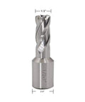 Ready High Speed Steel Annular Cutter With A Precise 3/4 Inch Cutting Diameter And Sturdy Weldon Shank, 1/2 inch cut diameter, HSS.