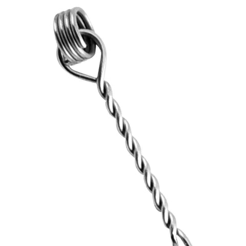 Close-up of twisted stainless steel wire, part of 10 Pack Cheese Cutter Wires Set, Stainless Steel Replacement Cutting Wires For Block Cheese Cheddar And More, 5 Inch.