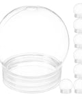 Clear 4 Inch Snow Globe Kit With Fillable Plastic Balls And Screw Cap For Easy Fun Craft Projects And Home Decor 8 Pack Build Custom Snow Globes