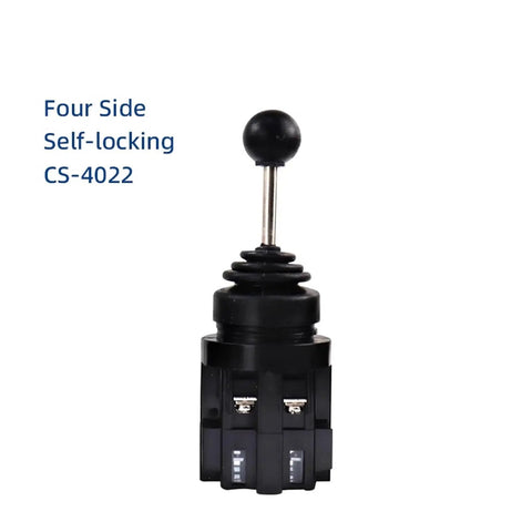 Heavy Duty Rod End Bearing Link For High Load Machinery With Four Way Self Locking Rocker Selector Switch NO NC Power Toggle Cross Reset For Tower Cranes And Industrial Equipment M3 To M12 Size Options, black joystick switch