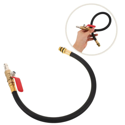 Ultimate European Cylinder Pressure Hose For Vehicle Engine Leak Testing Air Holder Pipe And Cylinder Test Line Good For Garage Diagnostic Leak Detection So You Can Fix Engine Right Away Without Breaking A Sweat Inside Garage, black rubber hose