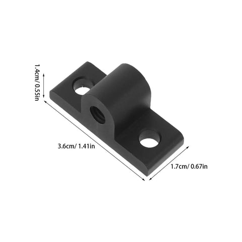10 Pack Aluminum Profile Corner Brackets for Extrusion Frames black mounting plate with 5.5mm holes and dimensional measurements