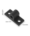 Heavy Duty Aluminum Extrusion Corner Brackets Ten Piece Set Black T Slot Connectors with dimensions shown