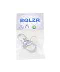 Heavy Duty 304 Stainless Steel Snap Shackle With Small Swivel Bail For Marine And Boat Rigs in packaging.