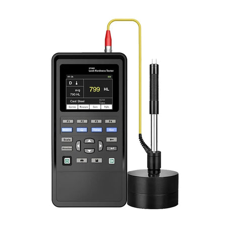 Digital Leeb Hardness Tester For Stainless Steel Aluminum Alloy Copper And Cast Iron Richter Scale Gauge with display and probe.