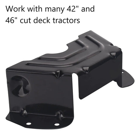 Black Deck Belt Cover For 42 Inch And 46 Inch Lawn Mower Decks Replacement Part 78306424A0637 Fits MTD Craftsman Troy Bilt Yard Man Spindle Pulley Guard Belt Guard Cover Built Tough. Black metal mower deck belt cover for 42-46 inch tractor decks.