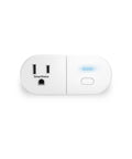 Front view of white Offline Voice Control Wall Plug With 30 Plus Commands No WiFi No App No Setup Smart Outlet Extender For Home And Office