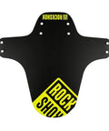 MTB Fork Fender Black With Neon Yellow Print Deep Side Skirts Shield Stanchions And Dust Seals From Rocks And Mud Compatible With Most Fork Models
