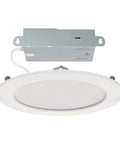 Field Adjustable Edge Lit LED Downlight With Canless Wafer Design, 5CCT 2700K To 5000K, 90 CRI, Wet Rated, Dimmable, front view