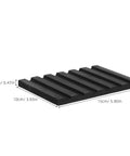 High Temp Silicone Heat Press Pen Mat 6x4 Inch With 6 Slots showing dimensions and slots layout