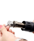 Attaching nozzle to rework station for Nine Piece Hot Air Gun Nozzle Set for 861DW Rework Station