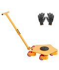 Heavy Duty Machine Skate With 8800 Lbs Capacity, 360 Degree Rotation Cap, PU Swivel Rollers, gloves for warehouse use