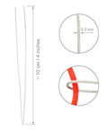 Flexible 0.3mm Steel Wire Big Eye Embroidery Beading Needle Set Open End For Any Thread Size Durable Collapsible Design 10 Pcs