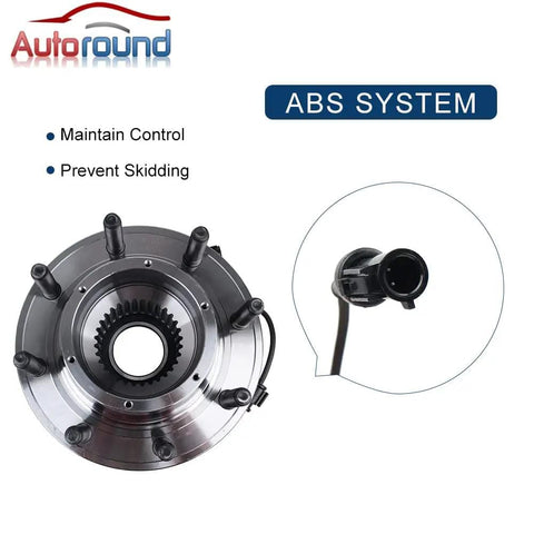 Ford F Series Front 4WD Wheel Hub Bearing Assembly 8 Lug With ABS For F250 F350 Super Duty 2005 2010 Replacement Front Hub 515081