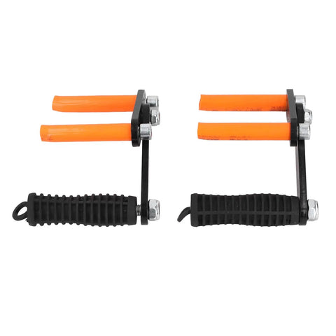 Built Like A Tank Plywood Carrier Tool For Drywall And Glass 115Kg Steel Panel Lifter with grippy orange handles.
