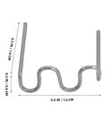 Close-up of a tungsten steel staple from 1000Pcs Plastic Welding Staples Hot Staples Repair Kit For Auto Body Bumper Dash Lamp Holder And Plastic Ring Fixes Get It Fixed Fast With Tungsten Steel Construction For Durable Welds And Easy Home Car Repairs, showing dimensions.