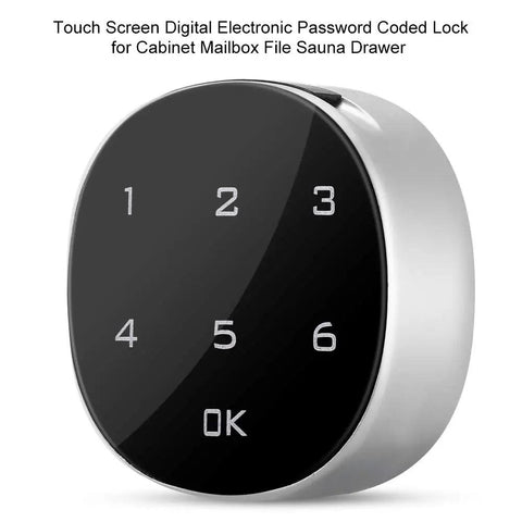 Digital Electronic Coded Lock With Touch Screen Password For Cabinets Desks Mailboxes File Drawers Saunas And School Lockers